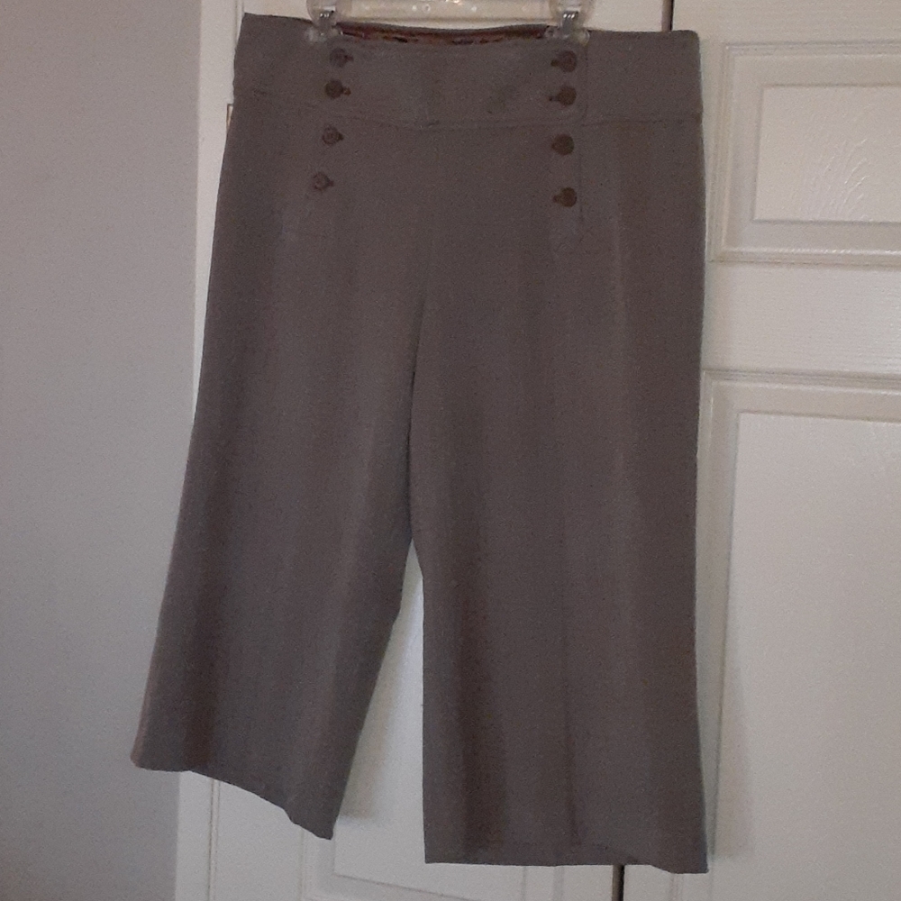 Lane Bryant brown gauchos pants